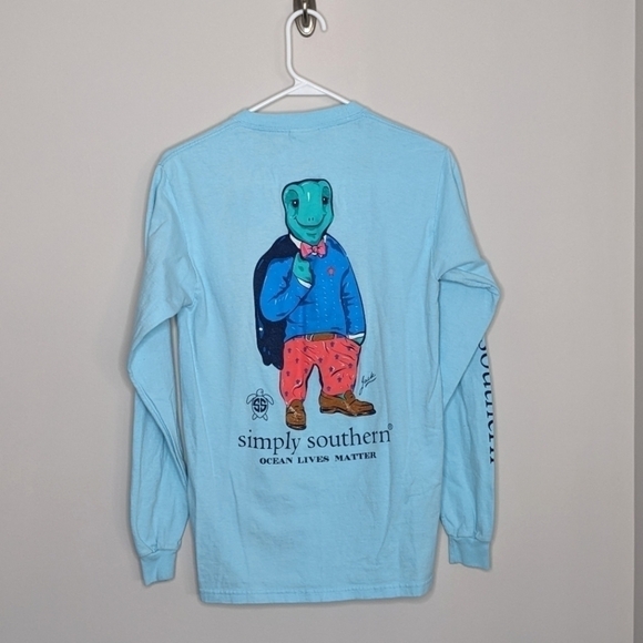 Simply Southern Turtle Ocean Conservation Long Sleeve Shirt S Small - Picture 1 of 7